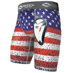 American Flag Core Compression Short with Bio-Flex Cup