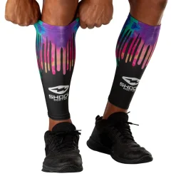 Black Tie Dye Drip Showtime Compression Calf Sleeves