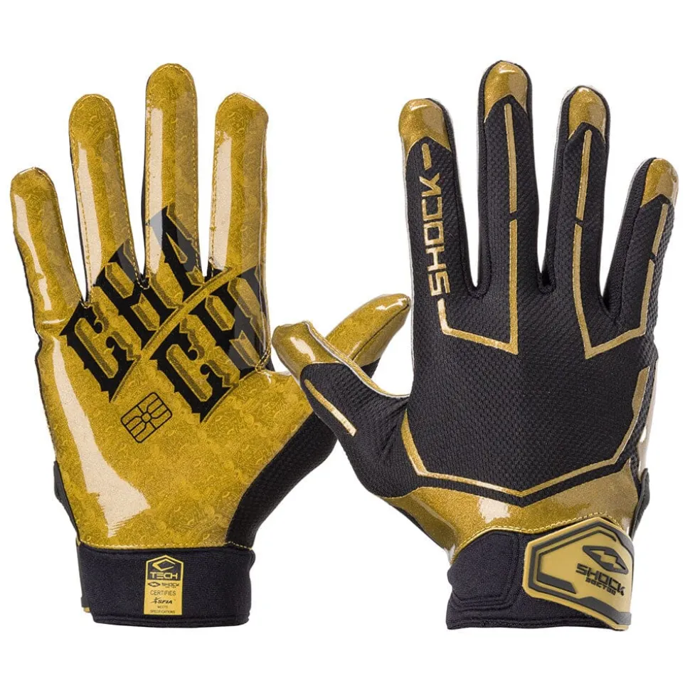 Black/Gold ChaChing Showtime Receiver Gloves