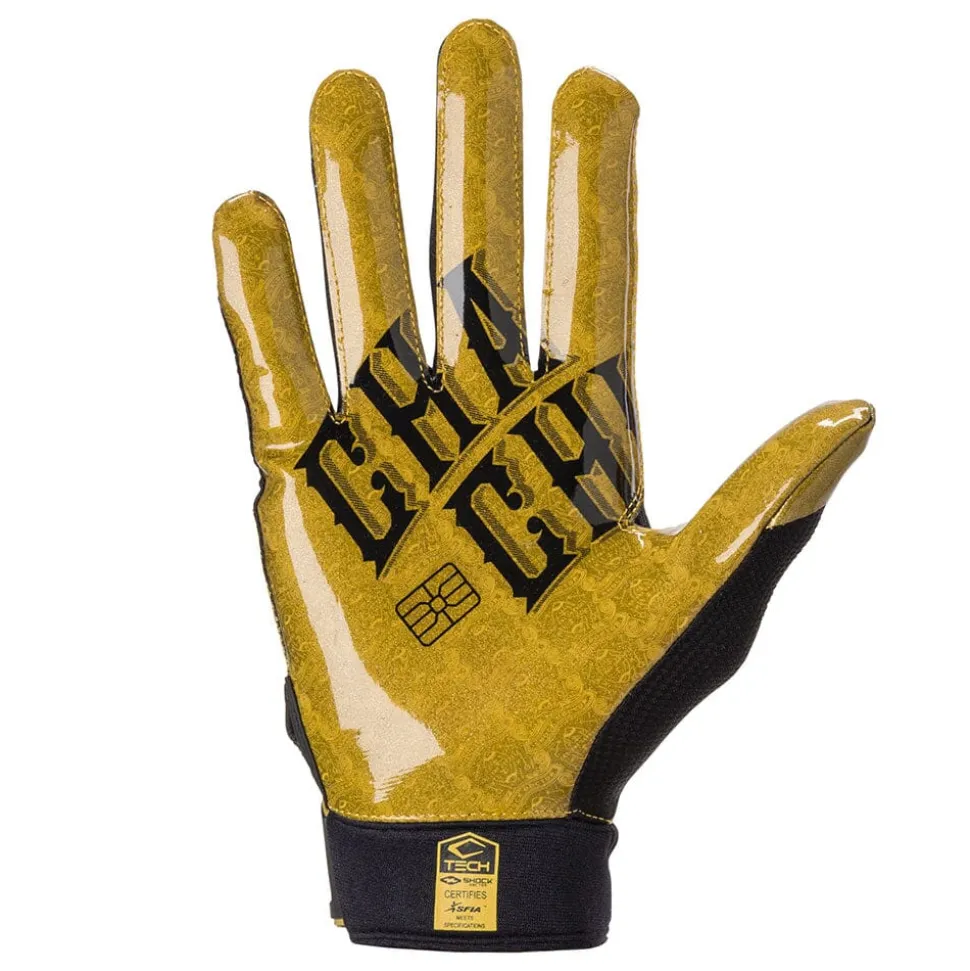 Black/Gold ChaChing Showtime Receiver Gloves