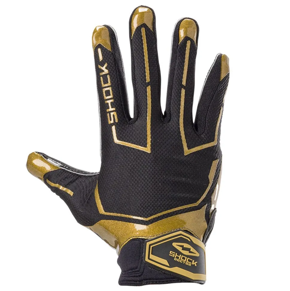 Black/Gold Chain Showtime Receiver Gloves