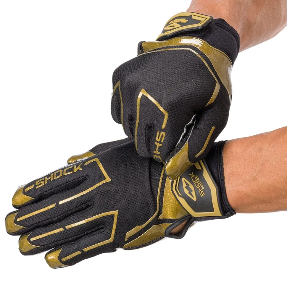 Black/Gold Chain Showtime Receiver Gloves