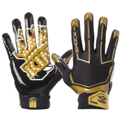 Black/Gold King Showtime Receiver Gloves