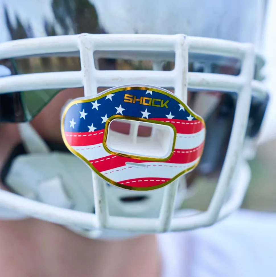 Chrome Stars & Stripes Max AirFlow Football Mouthguard