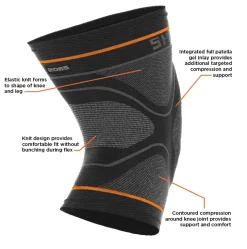 Compression Knit Knee Sleeve with Gel Support