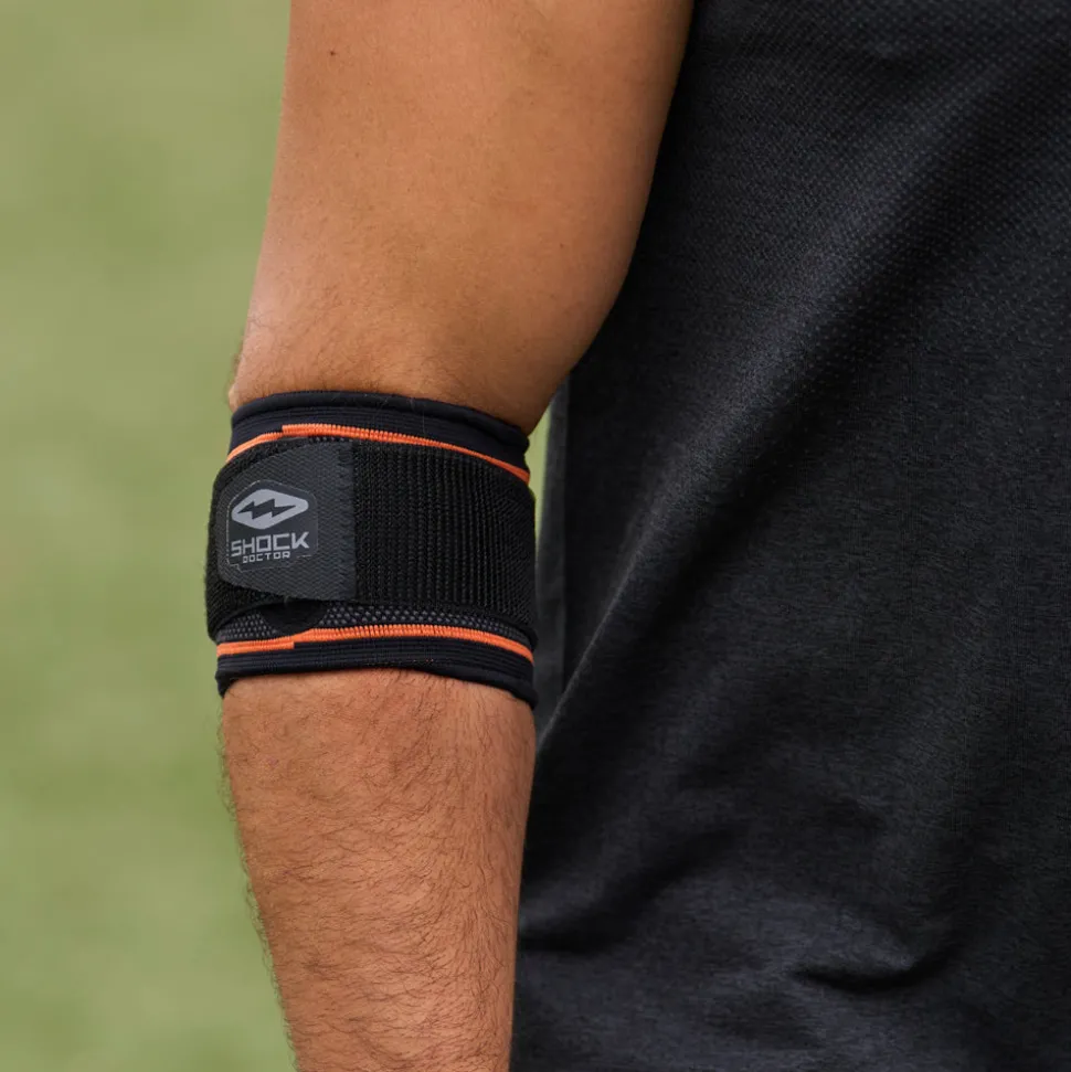 Compression Knit Tennis/Golf Elbow Sleeve with Gel Support & Strap