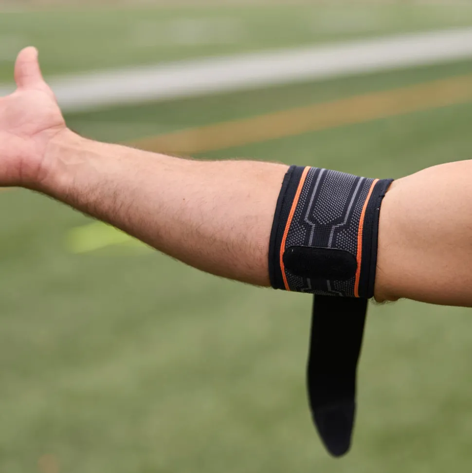 Compression Knit Tennis/Golf Elbow Sleeve with Gel Support & Strap