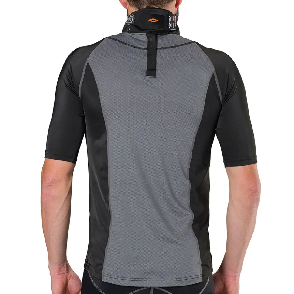 Ultra Compression Hockey Short Sleeve Shirt With Integrated Neck Guard