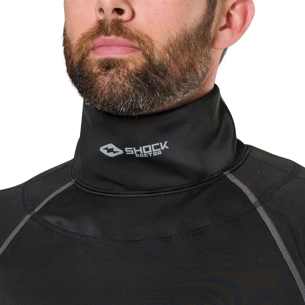 Ultra Compression Hockey Short Sleeve Shirt With Integrated Neck Guard