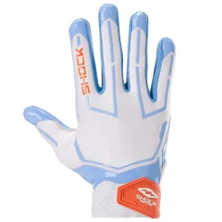 White/Columbia Blue Stitch Showtime Receiver Gloves